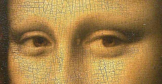 Кракелюр на картине Мона Лиза